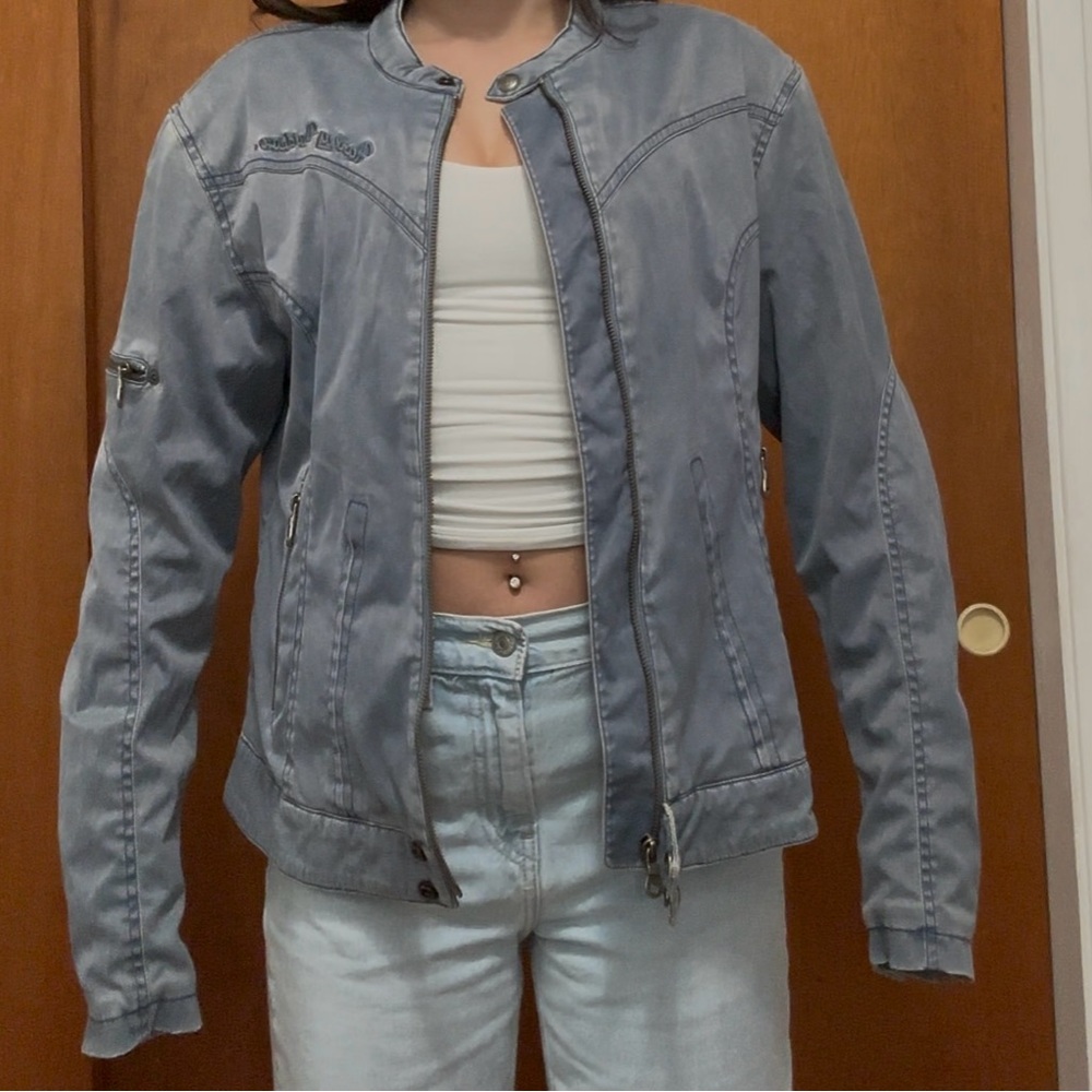 Women's Harley- Davidson Blue Gray Denim Jacket